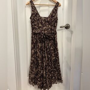 Banana Republic Elegant Brown Butterfly Dress size 2
